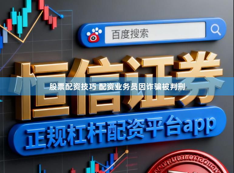 股票配资技巧 配资业务员因诈骗被判刑